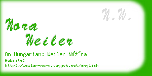 nora weiler business card